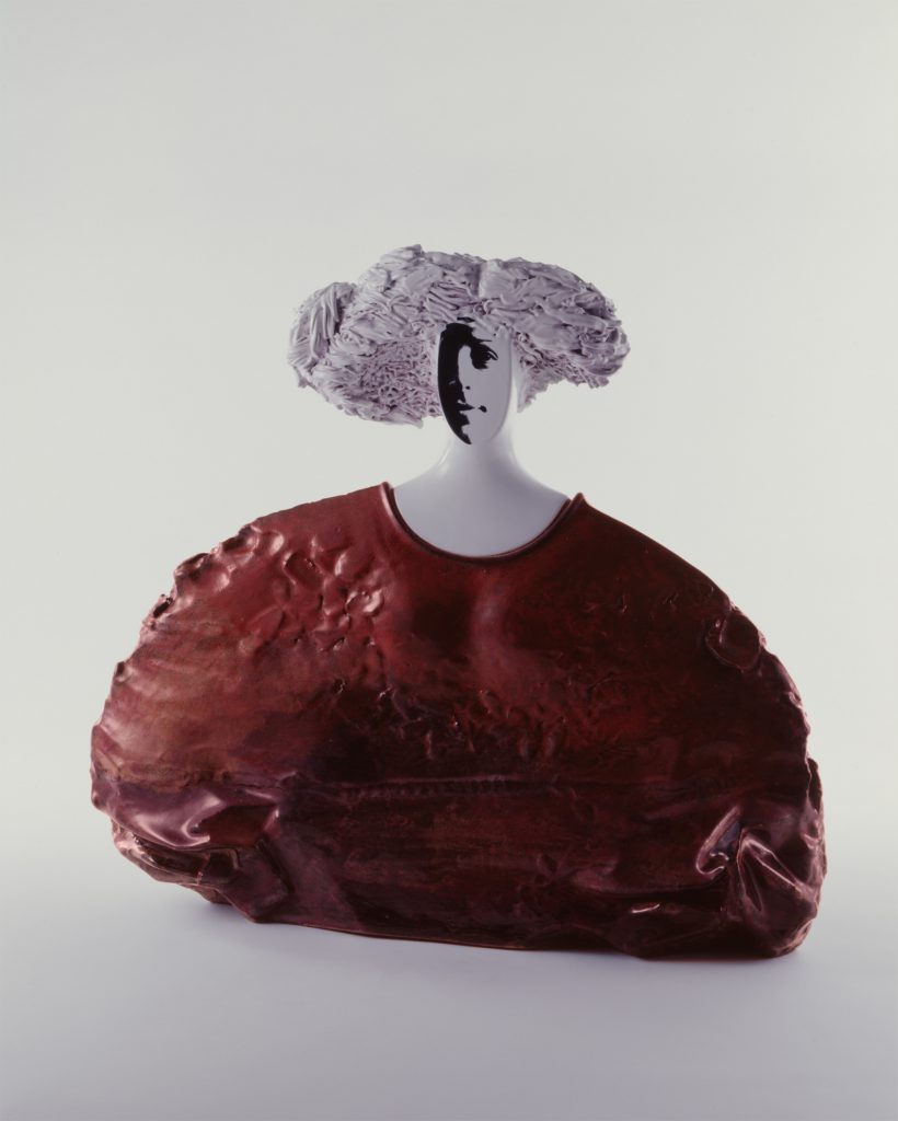 イタリア　アルド・ロンティーニ 《赤い服の女》1982年