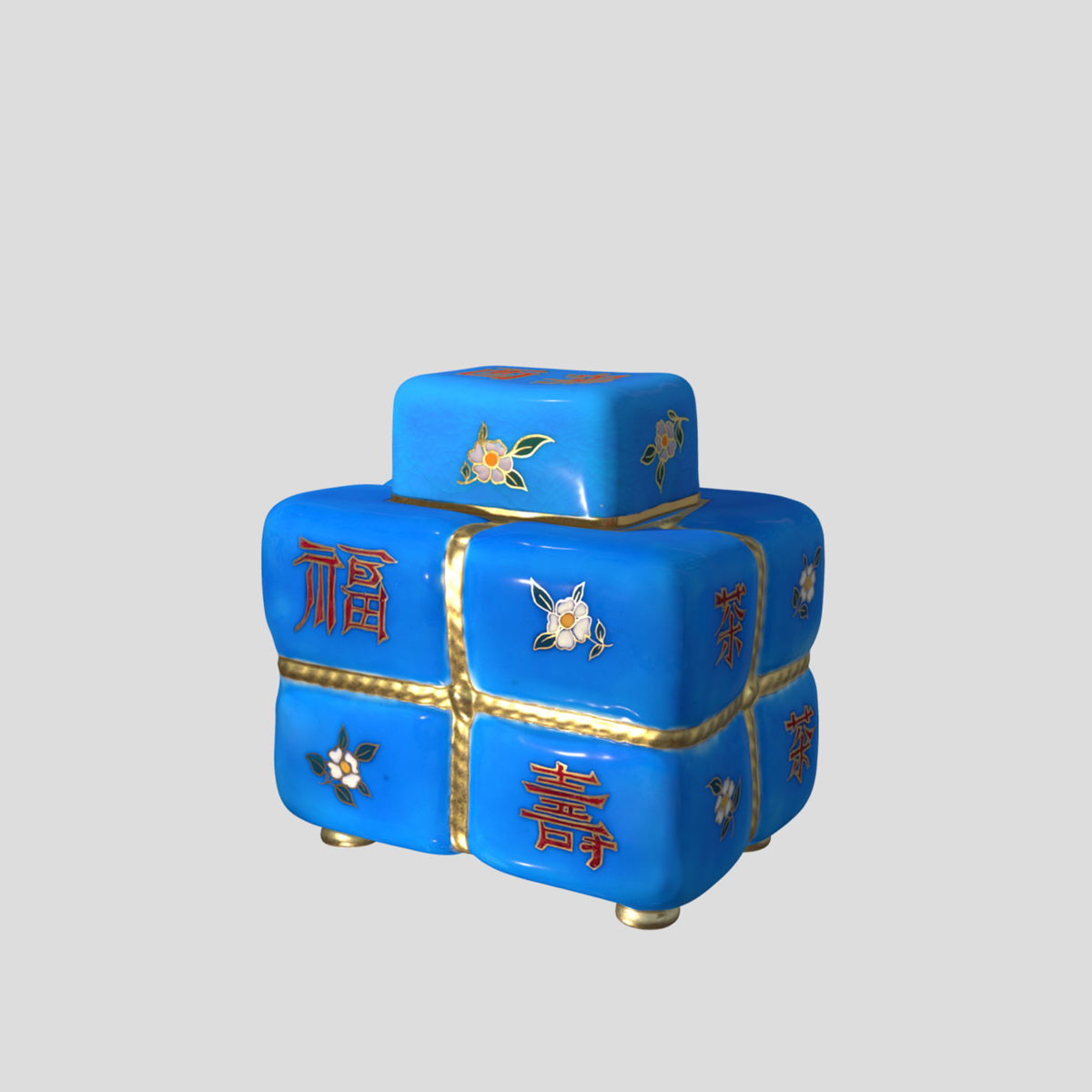 岐阜現代陶芸美術館 | 3Dコレクションギャラリー | 青地縄目文茶壺